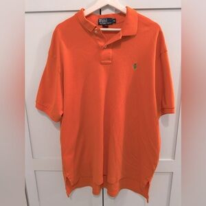 POLO BY RALPH LAUREN MENS SHIRT SLEEVE COLLAR SHIRT SIZE XL. ORANGE WORN 1 TIME